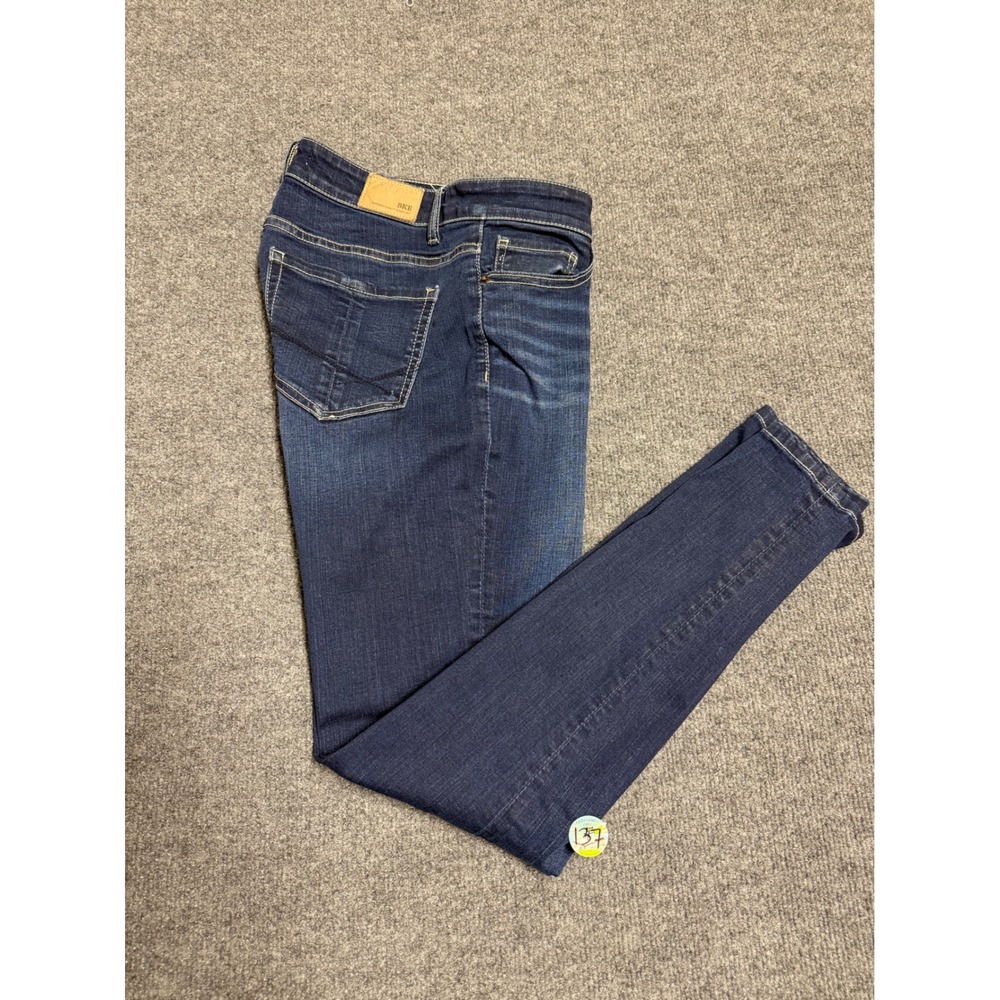 BKE Payton Women's Blue Dark Wash Mid Rise Ankle Skinny Stretch Universal Fit 27